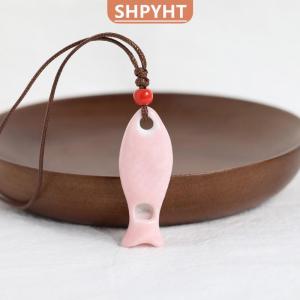 [COD] SHPYHT SPORTS Fish Shaped Whistle Pendants Necklaces Creative Personality Sweater Chain Handmade Jewelry For Children Toy Gift