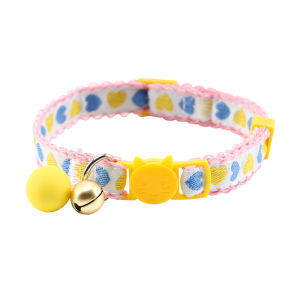 HamshMoc Breakaway Cat Collar Lightweight Pet Collar Safety Quick Release Adjustable Durable Comfortable Soft with Bell Colored Balls for Cats
