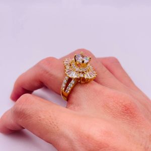 Nhẫn titan không phai không rỉ sét màu vàng hoặc trắng mã 28 Nhẫn titan nữ bền màu trangsucmoiluatuoi.RIN