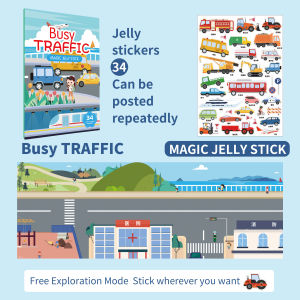 Childrens Early Education Series Jelly Stickers English Quiet Book Jelly Sticker Reusable Set Childrens Educational Toys Preschool Learning