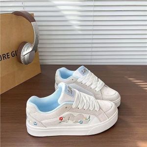 Free Shipping WomenS Sneakers 2026 Spring Collection New Round-Toe Fashionable Shallow-Cut Flat-Soled Casual Shoes For Students Single Shoes White Sneakers WomenS Footwear