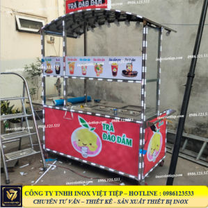 Xe trà sữa bán hàng (phần thô)