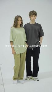 [ Summer New ][ Summer New ] Dengjue Mens Clothing 230G Heavyweight Mens Short Sleeve t Mens T-Shirt Wholesale Pure Cotton Solid Color Knitted Trendy Brand Short Sleeve [ Ultra-Thin Sweat-Permeable ][ Ultra-Thin Sweat-Permeable ]