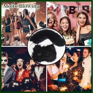 Moito 3Pcs set DIY Handmade Graffiti Half Face Mask Therian Mask Kit Blank Mask Half Face Hand Drawn Animal Cat Fox Mask Party Gifts