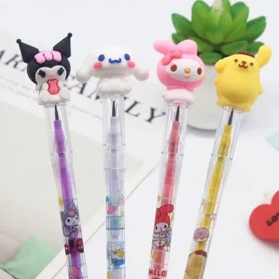 Pensil Susun Sanrio Kuromi My Melody Cinnamoroll Pensil Bensia Karakter Alat Tulis Stationery Lucu