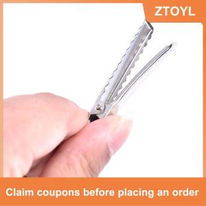 【ZTOYL】 50 chiếc kẹp tóc cá sấu bằng kim loại kẹp nơ có răng kẹp cá sấu kẹp tự làm