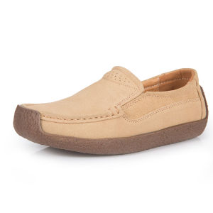 Women Genuine Leather Loafers Slip Ons Flat Shoes Rubber Sole Comfortable Lightweight Boat Shoes Moccasins Topsider Loafer Shoes for Women