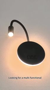 LED Flexible Gooseneck Wall Sconce Bedside Reading Lamp With USB Port & Switch Rotatable Spotlight Wall Light For Bedroom Hotel Bedroom Hotel