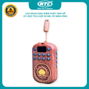 Máy đọc kinh niệm phật HY-002 vân gỗ có sẵn 55 bài / có khe thẻ nhớ / cổng tai nghe 3.5mm / nghe liên tục 8 giờ / dây đeo cổ (nhiều màu)