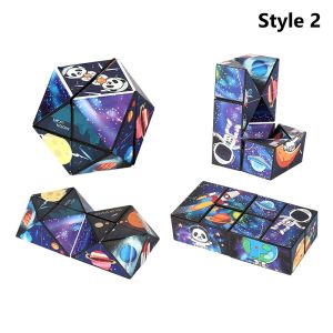 MIRELINA Geometric Folding Infinite Magic Cube Flipping Panda Puzzle Three-Dimensional Small Toy  Anti Stress Shape Shifting Box Childrens