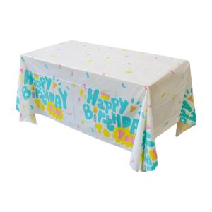 Extra Long Waterproofs Birthday Party Table Cover Disposable Party Decoration Tablecloth For Special Event