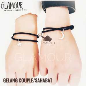 (COD) 2 PCS TERMURAH GELANG MAGNET COUPLE LUCU ANEKA WARNA GELANG PERSAHABATAN