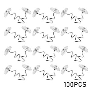100PCS Bedskirt Pins Stainless Steel Spiral Needle Anti-Slip Anchor Pin Twist Nail For Sofa Cover