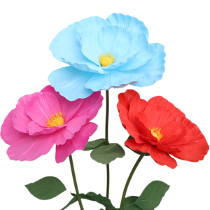 ERMENLED Large Size Artificial Flower 40/50cm PE Foam Material Simulated Flower Decors Simulated Yu Meiren Large Scene Background Flower Outdoor Decoration