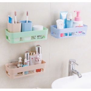 Kệ Dán Để Đồ Nhà tắm nhà bếp tiện lợi chắc chắn ( TẶNG MIẾNG DÁN)