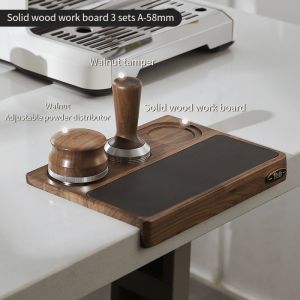 Bincoo Walnut Facter Powder Storage Workplate 51/58mm General Italian Pressing Hammer Set