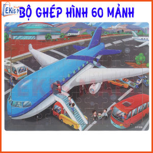 Đồ chơi xếp hình 60 mảnh bằng gỗ Đồ chơi giáo dục tư duy cho trẻ em tăng khả năng sáng tạo và trí nhớ cho bé