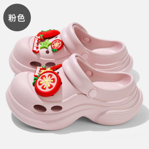 [Free Shipping] Cartoon-Style Clogs For Women Suitable For Outdoor Wear In Summer Breathable With Thick Soles Beach Sandals Cute Clog Slippers For Summer