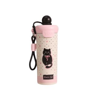 GUHEHARD Portable Design Insulated Tumbler With Strap Large Capacity Leakproof Water Bottle Large Cute Cute Style 316 Stainless Steel Cup School Use