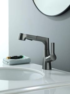 SG StockPull Out Hot Cold Stainless Steel Bathroom Basin 360° Swivel Faucet Height AdjustableFast shipping