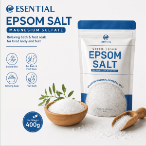 Esential Magnesium Sulfate Epsom Salt 400g (For Bath)