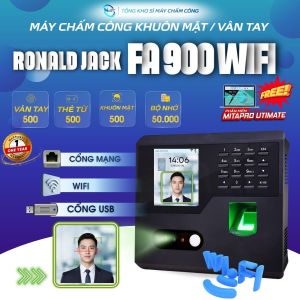 [FA900 wifi] Máy chấm công bằng khuôn mặt và vân tay có kèm phần mềm MITAPRO 2025. shop có hỗ trợ hướng dẫn sử dụng cài đặt phần mềm