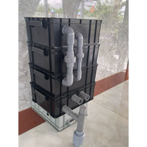 Bộ lọc Baki giấu bơm cho hồ cá cảnh vừa và nhỏ - 34x25x13cm - màu đen - Phi 27 - Có chống tràn