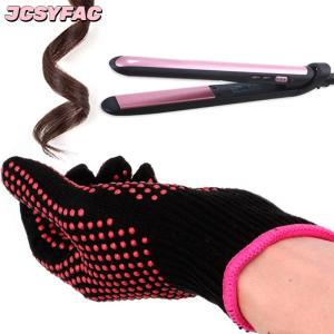 JCSYFAC 1PC New Double-sided Hair Straightener Perm Curling Hairdressing Heat Resistant Finger Glove Hair Salon Tools Thermal Styling Gloves