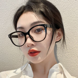 (GENTLE MOSCOT) Fashion Retro Big Frame Anti Radiation Cat Eye Glasses for Women