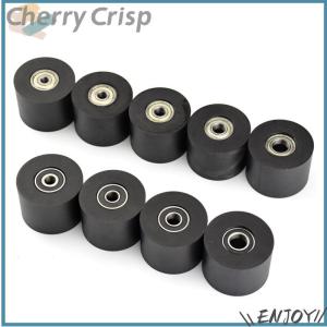 【Cherry Crisp】 High Quality PU Polyurethane Wheel Diameter 30mm Press Paper Mask Machine Press Line Flat Wheel Roller Rubber Bearing Pulley