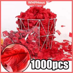 WHPHous 1000Pcs Artificial Fake Rose Petals Colorful Simulation Silk Rose Petal For Valentines Day Wedding Party Romantic Decoration