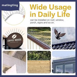 matingting Thép không gỉ chim bồ câu gai chim Repeller răn đe bẫy chống chim kiểm soát dịch hại vườn ban công gai Nail Kit