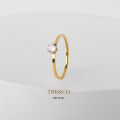 TBK Promise Rings 18k Gold Wedding Ring Accessories for Women Hypoallergenic 1104r. 