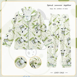 ZEEMIN Christmas Halloween Sanrio Children Clothes Hello Kitty Cinnamoroll Childrens Pajamas Pochacco Cute Casual  Anime Long Sleeved Mother Kid Pyjamas