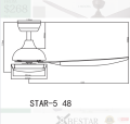 SMART Ceiling Fan Bestar Star5 5 Blades 38inch 48inch 58inch Star 5 DC Fan. 
