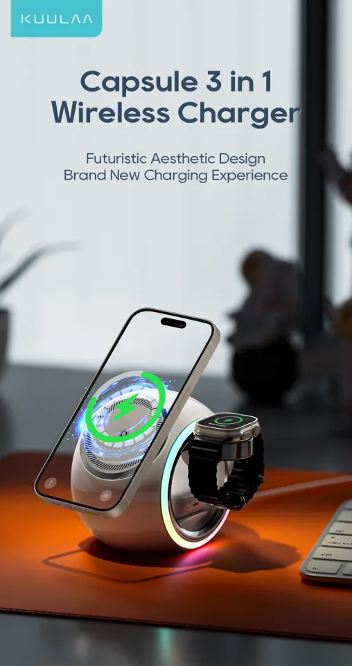 KUULAA in Magnetic Charging Station for Apple Devices iPhone