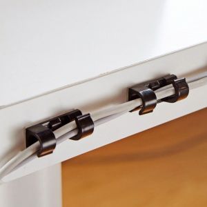 OPEAREY 20Pcs คุณภาพสูง บ้าน เคเบิ้ล ชั้นเก็บของ กาว ตัวเชื่อมสายไฟฟ้า ที่ใส่ลวด