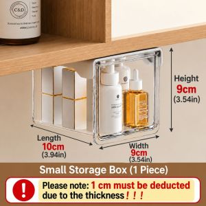 Under Desk Storage Drawer Hidden Organizer Storage Box Makeup Organizers Laci Simpanan 镜柜下抽屉式收纳盒