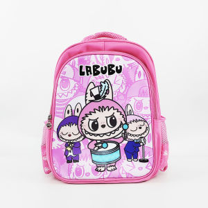 Large capacity childrens bag labubu cute elementary school students backpack girls shoulder bag