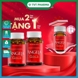 [ HÀNG CHÍNH HÃNG ] Sâm Anɡela Gold  Tăng cường sinh lý nữ hấp thụ canxi xương chắc khỏe ( Hộp 60 Viên )