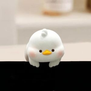 DJDK Flocking Computer Monitor Decoration Desk Ornament Panda Dog Center Console Doll Creative Elephant Screen Animal Model Monitor Screen