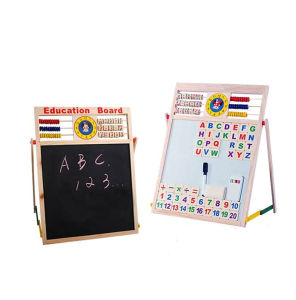 Papan tulis bulak balik hitam dan putih/papan tulis kayu magnetik/Papan tulis alphabet magnetik blackboard/Papan tulis penyangga kayu/Papan tulis lengkap/Papan tulis /Papan tulis anak bisa di hapus /white board/Papan tulis white board/Papan tulis murah
