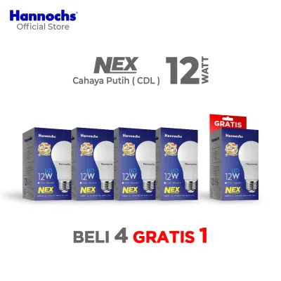 Hannochs Lampu Bohlam NEX 12W Cahaya Putih Paket isi 5pcs
