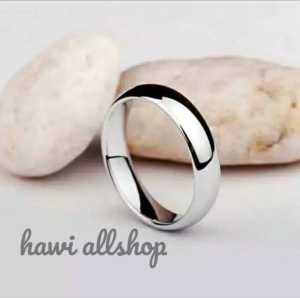 Cincin Titanium Polos Cincin Couple Ring Cincin Kawin Tunangan Simpel Gold Silver