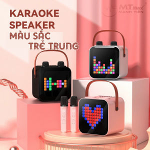 [HOT TREND] Loa Bluetooth Mini SP100 - Loa Nghe Nhạc Karaoke Mini Kèm 2 Micro Không Dây Màn Hình Led Xịn Xò Hot Trend 2024 Gọn Gàng Nhẹ Nhàng Mang Đi Mọi Nơi
