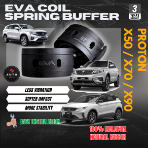 EVA Coil Spring Buffer PROTON X50 X70 X90 Cushion Buffer Spring Rubber Stopper Spring (Front & Rear SET) 100% Getah asli