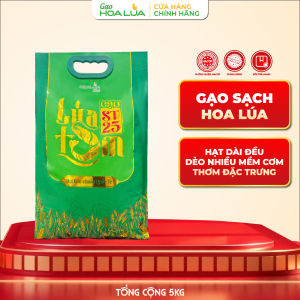 [Siêu Sale Tết] Gạo ST25 Lúa Tôm túi 5kg - Dẻo nhiều mềm cơm hương thơm đặc trưng (Sản phẩm mới)