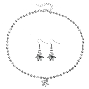 Delicate Spikes Earrings And Necklace Set Elegant Cone Pendant Necklace With Earrings Adornment Set For Daily Wear