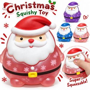 MUNCHX Chất liệu mềm mại dễ bóp Đồ chơi bóp Hình ông già Noel Độ đàn hồi chậm. Đồ chơi bóp được Vui vẻ Giảm căng thẳng Đồ chơi giảm căng thẳng Giảm căng thẳng