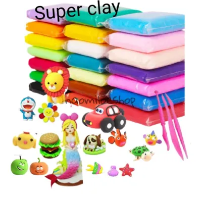 Super clay Paket Mainan Edukasi Polymer Clay super Soft mainan playdoh